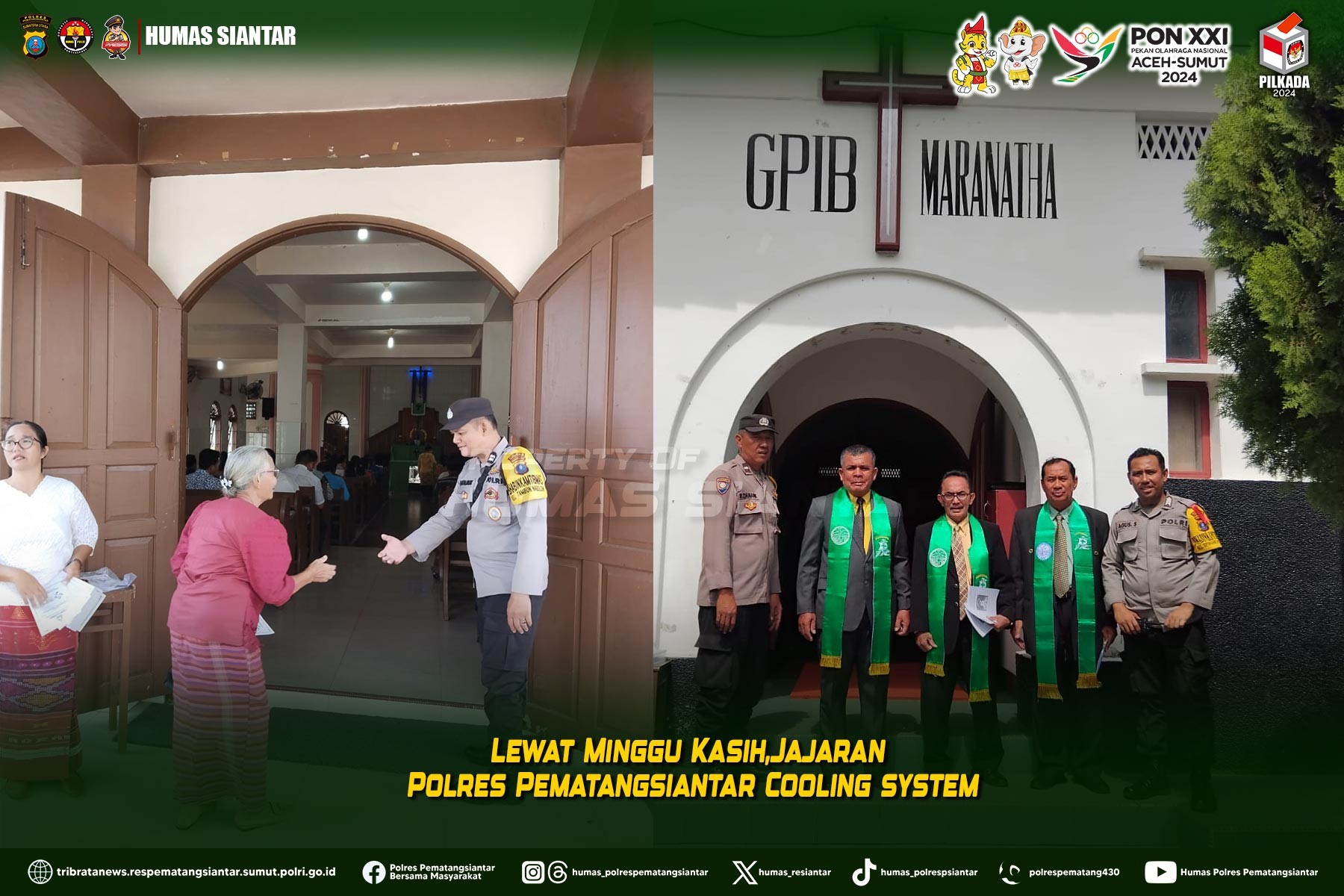 Lewat Minggu Kasih,Jajaran Polres Pematangsiantar Cooling system