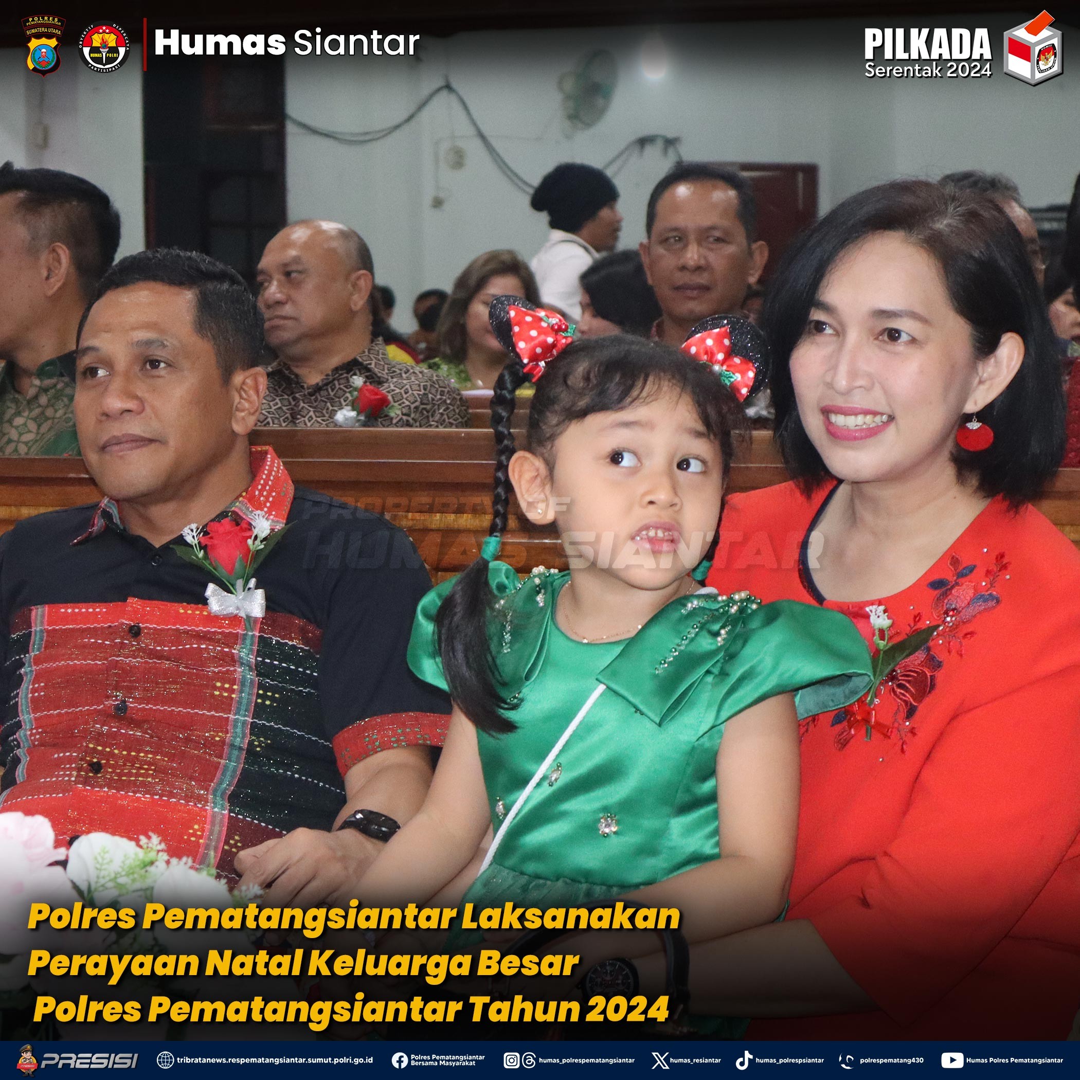 Perayaan Natal Keluarga Besar Polres Pematangsiantar Penuh Sukacita 