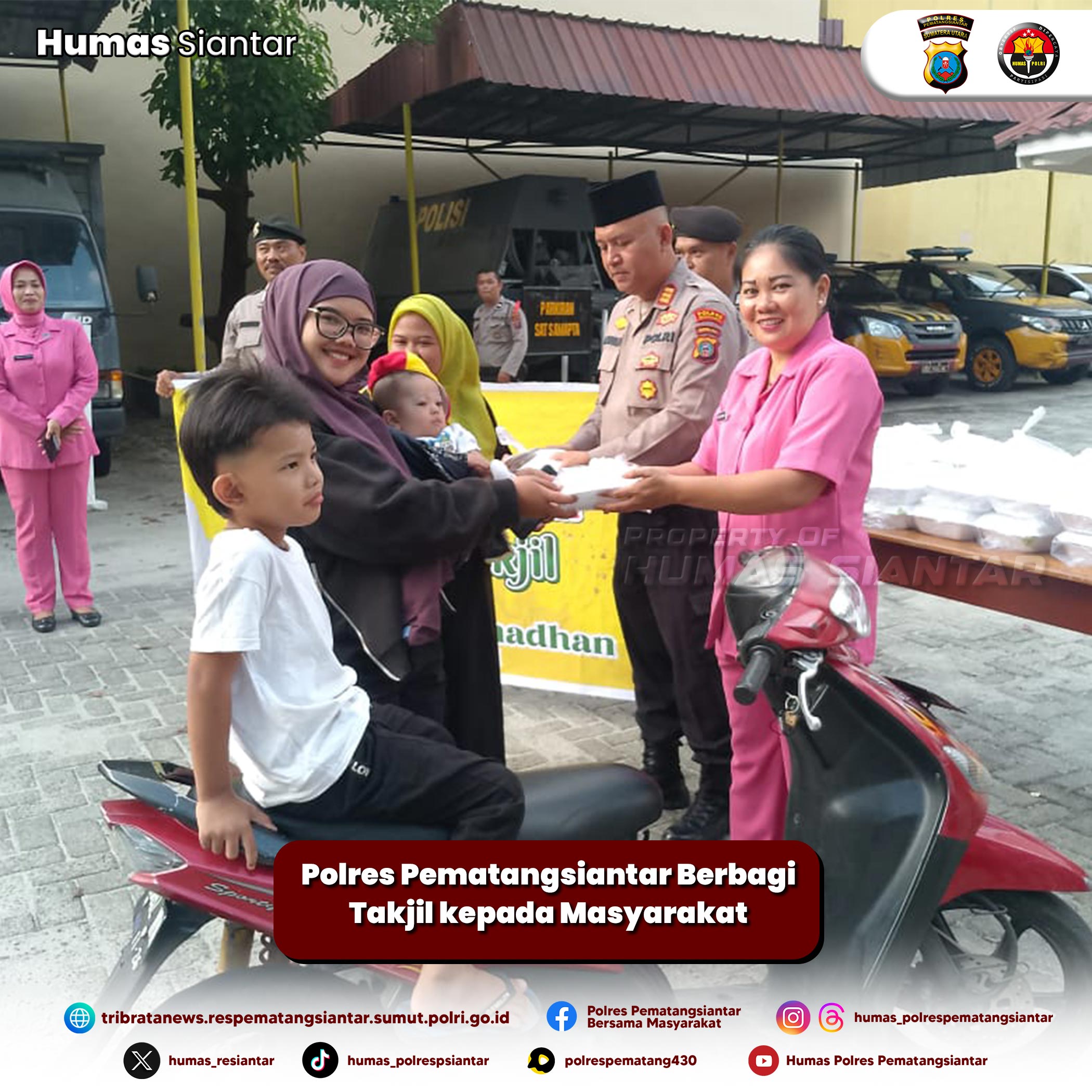 Polres Pematangsiantar Berbagi Takjil kepada Masyarakat