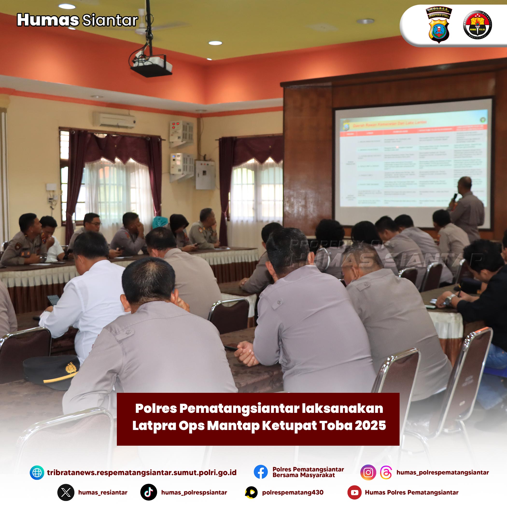 Polres Pematangsiantar Laksanakan Latpra Ops Terpusat Ketupat Toba-2025