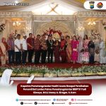 Beri Ucapan Selamat,Kapolres Pematangsiantar Hadiri Resepsi Pernikahan Personil Sat Lantas
