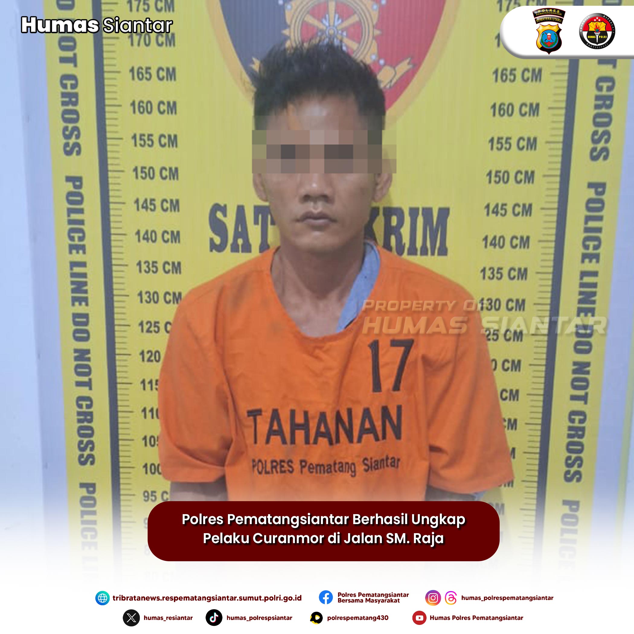 Polres Pematangsiantar Berhasil Ungkap Pelaku Curanmor di Jalan SM. Raja