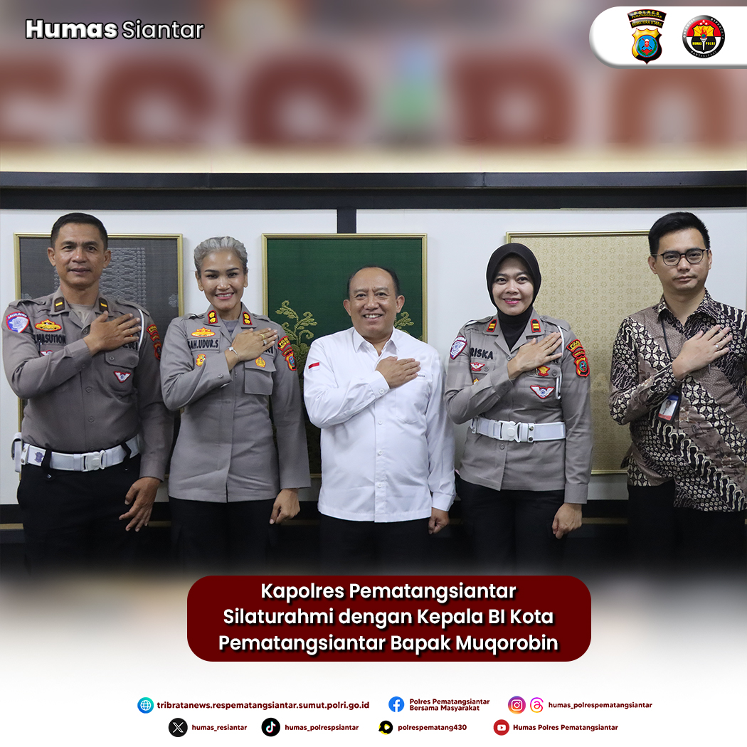 Jalin Silaturahmi AKBP Sah Udut Sitinjak Silaturahmi ke Kantor Perwakilan Bank Indonesia Pematangsiantar