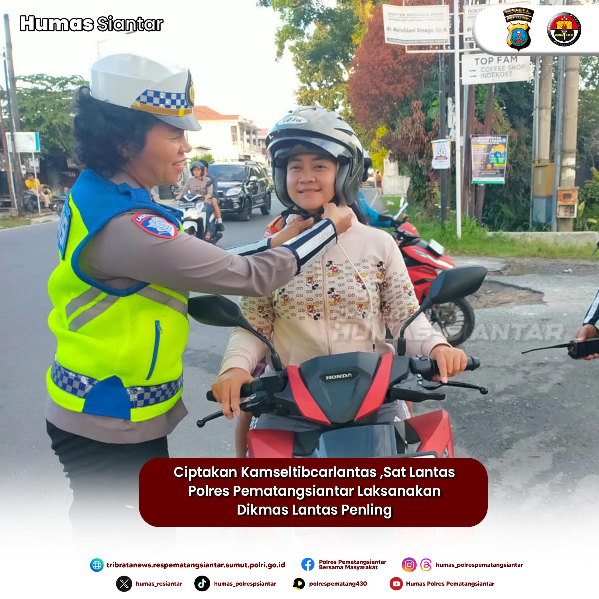 Ciptakan Kamseltibcarlantas ,Sat Lantas Polres Pematangsiantar Laksanakan Dikmas Lantas Penling
