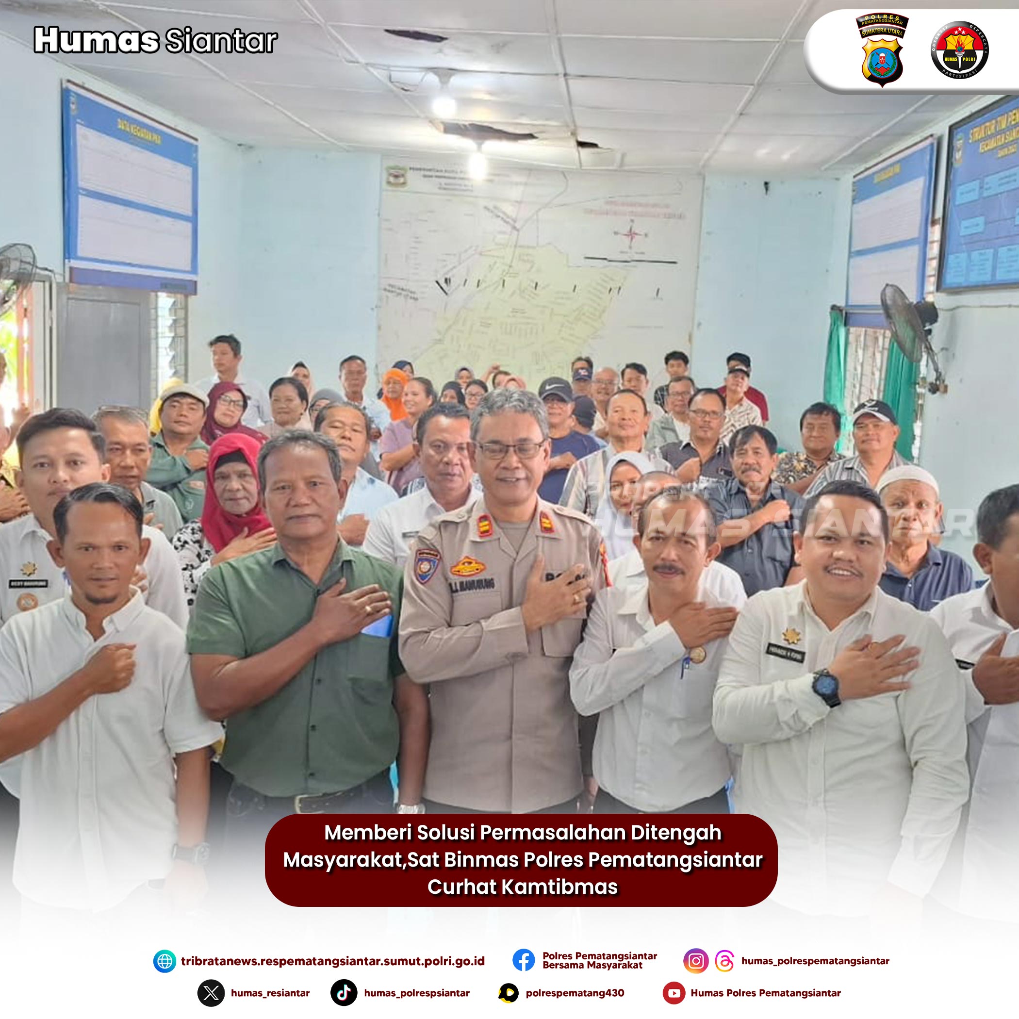 Memberi Solusi Permasalahan Ditengah Masyarakat,Sat Binmas Polres Pematangsiantar Curhat Kamtibmas