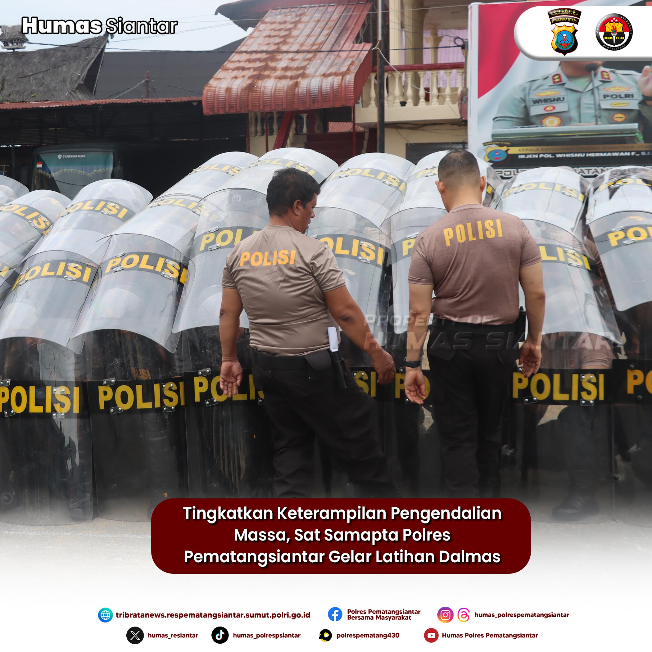 Tingkatkan Keterampilan Pengendalian Massa, Sat Samapta Polres Pematangsiantar Gelar Latihan Dalmas
