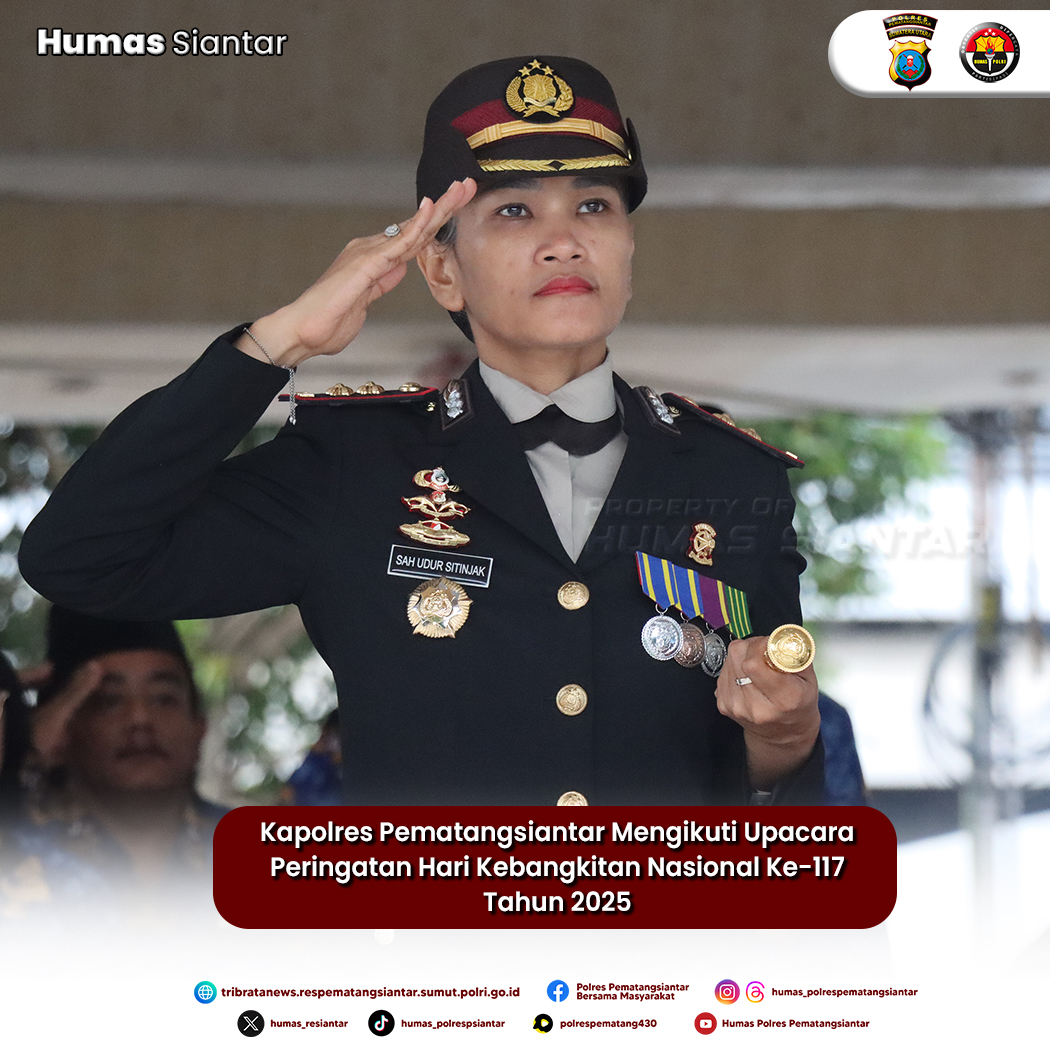Kapolres Pematangsiantar Ikuti Upacara Peringatan Hari Kebangkitan Nasional ke 117 Tahun 2025