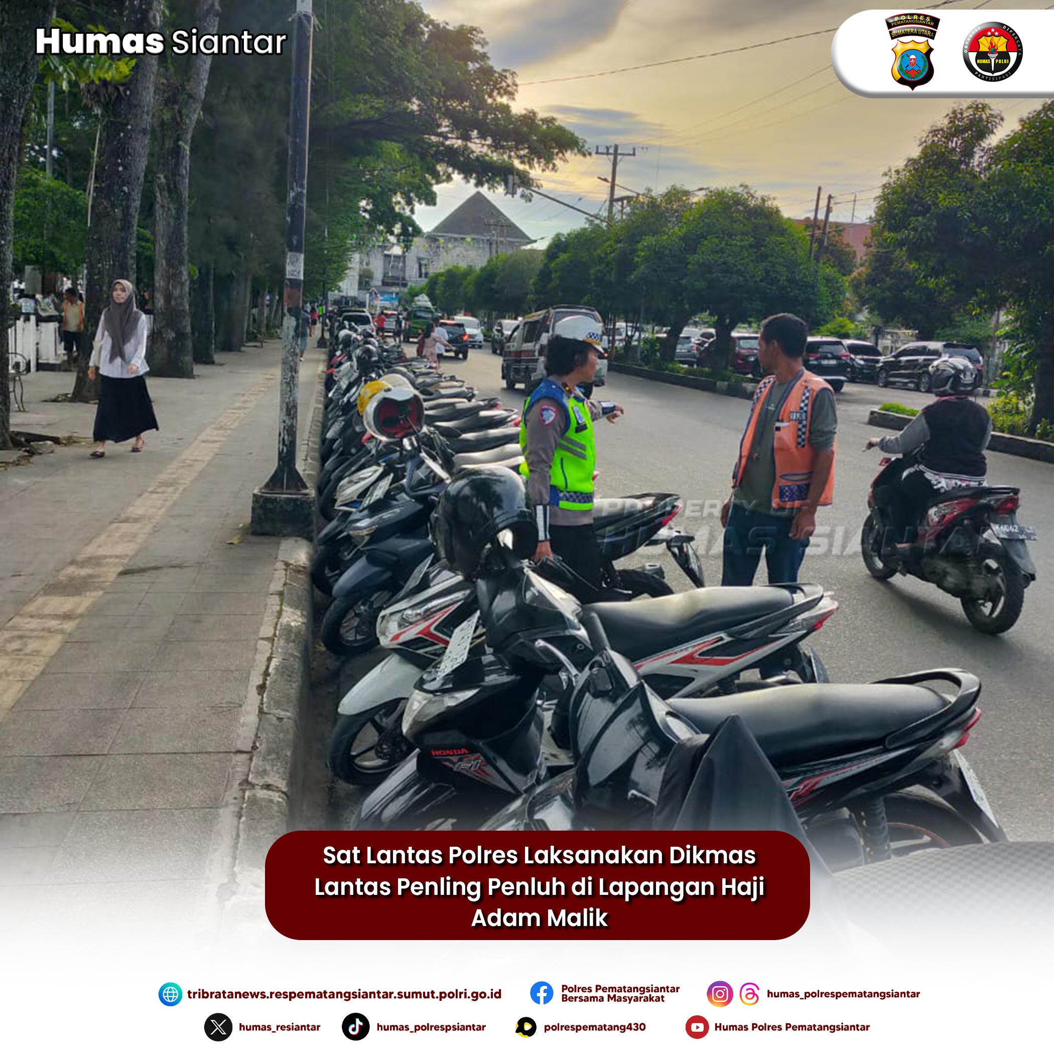 Sat Lantas Polres Laksanakan Dikmas Lantas Penling Penluh di Lapangan Haji Adam Malik