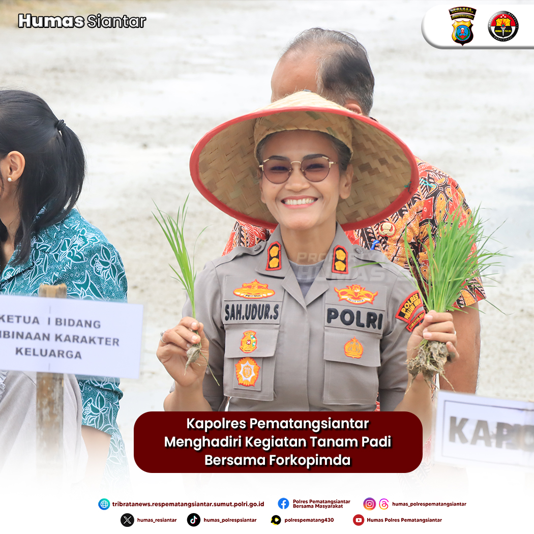Tatap Muka dengan Petani, Kapolres Pematangsiantar Hadiri Pembagian Benih,Tebar Bibit Ikan dan Tanam Padi di Gunung Mulia