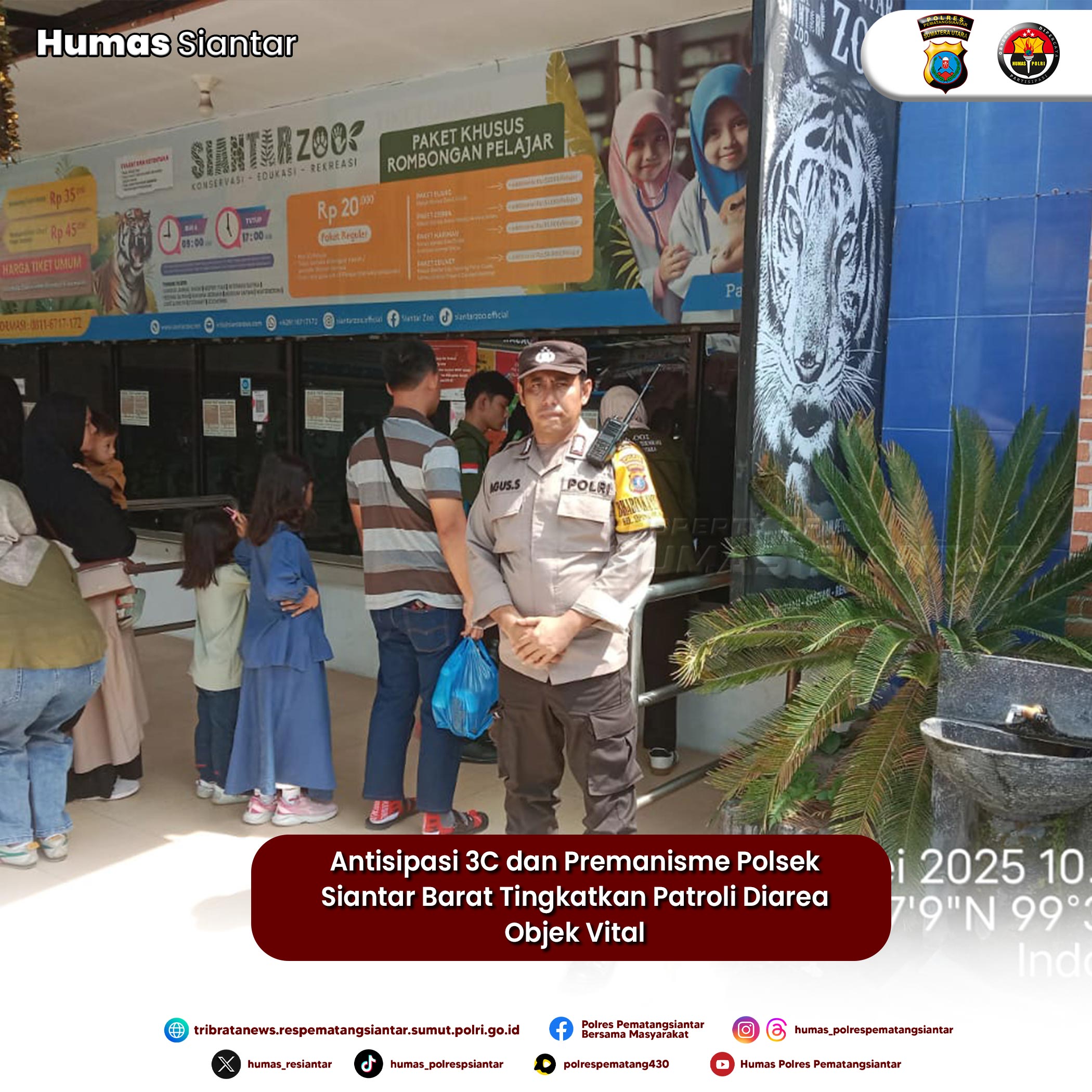 Antisipasi 3C dan Premanisme Polsek Siantar Barat Tingkatkan Patroli Diarea Objek Vital