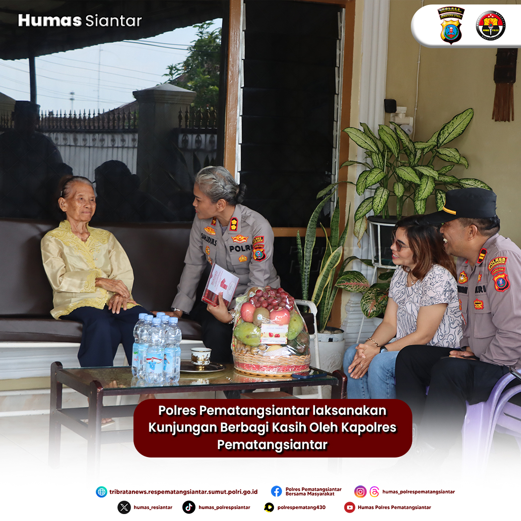 Peduli Terhadap Warga,Kapolres Pematangsiantar Kunjungi Kediaman Elfride Purba