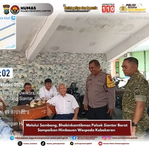 Melalui Sambang, Bhabinkamtibmas Polsek Siantar Barat Sampaikan Himbauan Waspada Kebakaran
